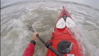 Seakayaking in white water.