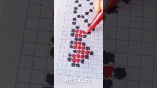 Heart shape pixel art 🎨 
