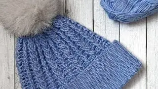 Шапочка с косами крючком (Crochet Hat), мастер-класс для начинающих