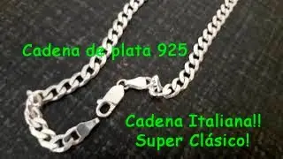 Cadena de plata 925 italiana. Presentación