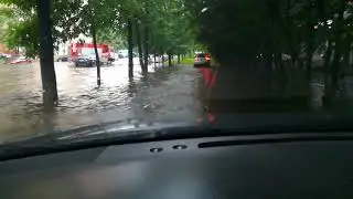 Потоп в Москве на улице Вавилова 14 07 2017