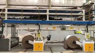 Линия производства семислойного гофрокартона на заводе в Пакистане. Рабочая скорость - 150 м/мин