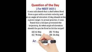 Question of the Day for NEET | 13 12 2022 | NEET 2023 | #shorts