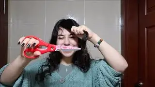 en saçma saç kesme videosu😅 (ilk kez kestim)