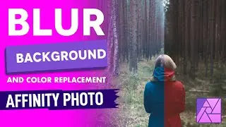 Creating a Little Red Riding Hood composition in Affinity Photo by applying blur filters and HSL