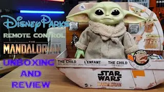 Disney Parks Baby Yoda Remote Control Animatronic UNBOXING+REVIEW!!