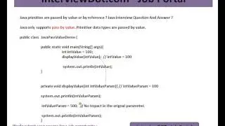 Java primitive are passed by value or by reference
