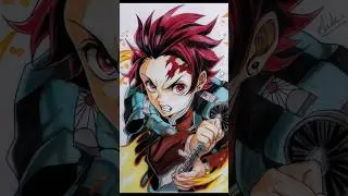 Drawing Tanjiro Kamado from Demon Slayer | Speed Drawing