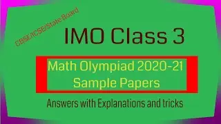 Class 3 IMO |Maths Olympiad 2020-21 sample papers | IMO class 3 sample papers