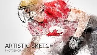 Artistic sketch Photoshop Action