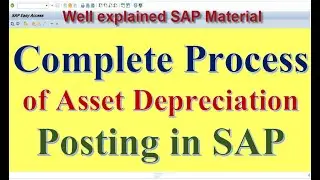 How to Post Asset Depreciation in SAP