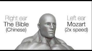 Right ear the bible (chinese), Left ear Mozart (2x speed)