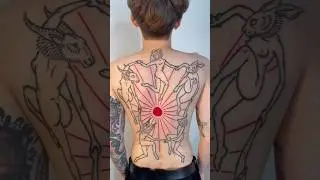 Stencil solution for large tattoos #shorts #tattooist #tattoostencil #tattoosession #tattooplacement