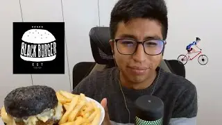 Hamburguesa negra ASMR!!  Un viaje al lado oscuro de la comida 🫣