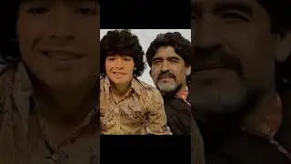 Maradona si abbraccia con Maradona giovane #NapoliAI #FiglioDiMaradona #Napoli #maradona
