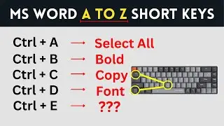 A to Z Short Keys of MS Word (Top 16 Short Keys of Microsoft Word)