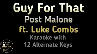 Post Malone ft. Luke Combs - Guy For That Karaoke Instrumental Lower Higher Female & Original Key