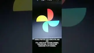 Google photos logo using HTML and CSS full video in my youtube channel...