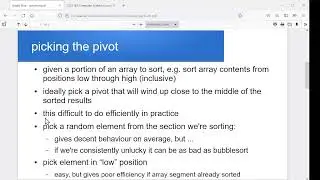 Intro to quicksort