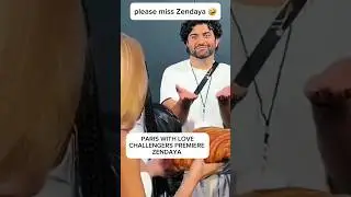 Zendaya Paris Challengers premiere with white & croissant#shorts#zendaya#challengersmovie#tomholland