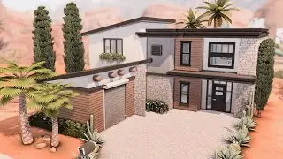 BASE GAME MODERN STARTER HOUSE 🌵 The Sims 4 Speed Build | No CC