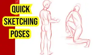 How to do Sketching For Beginners | Quick Sketching Poses| Human figure Sketch Drawing For practice