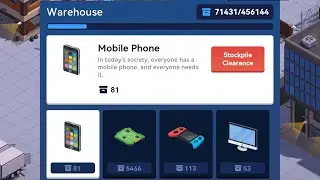 Idle office tycoon get rich, with so much storage I can hold many products without worrying 😉