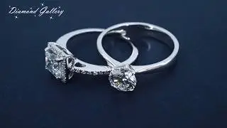 Кольца с бриллиантами 0,8 кр и 0,7 кр от Diamond Gallery.
