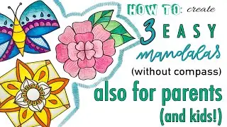 HOW TO: 3 EASY MANDALAS - NO COMPASS