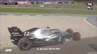 Valtteri Bottas F1 Crashes