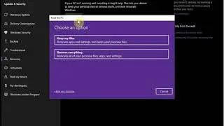 How To Reset Windows 10