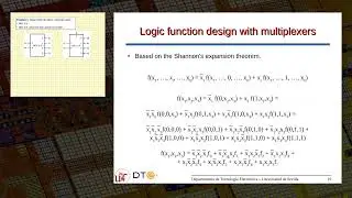 Example 06. Logic function design using 8:1 multiplexers.