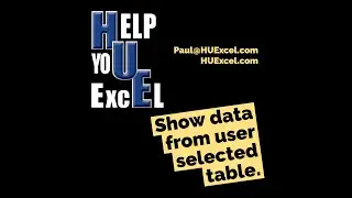 Display data from a different table based on user input.