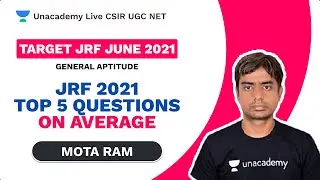 Target JRF June 2021| JRF 2021 Top 5 Questions on Average| General Aptitude| Mota Ram| Unacademy