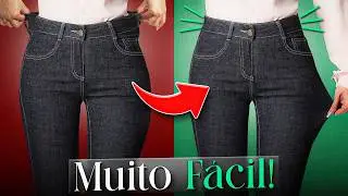 Como Ajustar o Cós da Calça Jeans sem Alterar as Laterais — Resultado Profissional, Sem Pences!