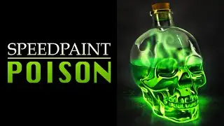 Poison Bottle Drawing Timelapse | Drawlloween