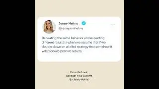Repeating your mistakes, won't produce different results
