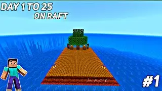 1 To 25 Days On Raft | Seven Minutes Fun | Minecraft Hindi | U.P Boy Gamer