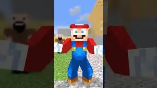 HELP Herobrine Throw KNIFE VS Notch VS Mario & Luigi 
