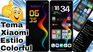 Tema Xiaomi Personalização Estilo Colorful, Ícones e Central de Controle HyperOs @CiclopeTech
