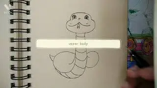 HOW TO DRAW A CUTE LIL SNAKE 🐍 #easy#simplest