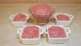 Мусс на вишнёвом соке. Десерт из двух ингредиентов.  Постный рецепт.