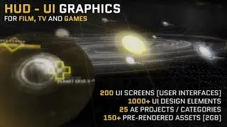 HUD - UI Graphics for FILM, TV and GAMES | After Effects Template | Elements