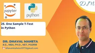 25. One Sample T Test in Python || Dr. Dhaval Maheta