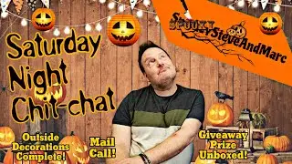 Saturday Night Chit-chat! outdoor Halloween display! Giveaway Announced! Mail CALL!