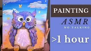 ASMR painting | 1 hour, no talking | for study, sleep, work | Blue Yeti