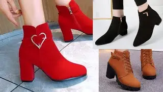 Fashion Trends - Latest Ladies  Ankle Heels Boots - Vid 9