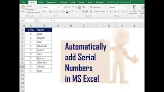 Serial Number in excel shortcut || Automatic serial Number in Excel | Quickly Fill series |#shorts