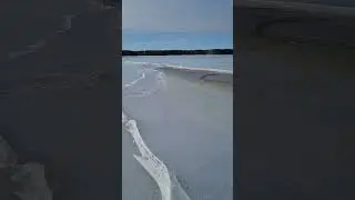 lake ice crack and vanilla sky