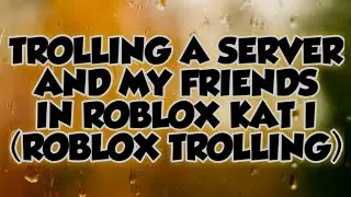 Trolling a server and my friends in roblox kat I (Roblox Trolling)